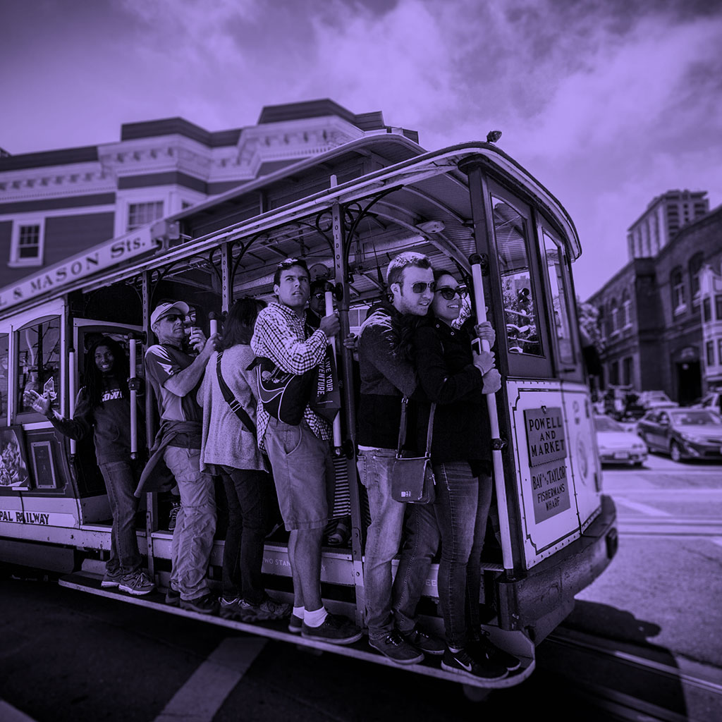 Unsplash image of San Francisco tourists.